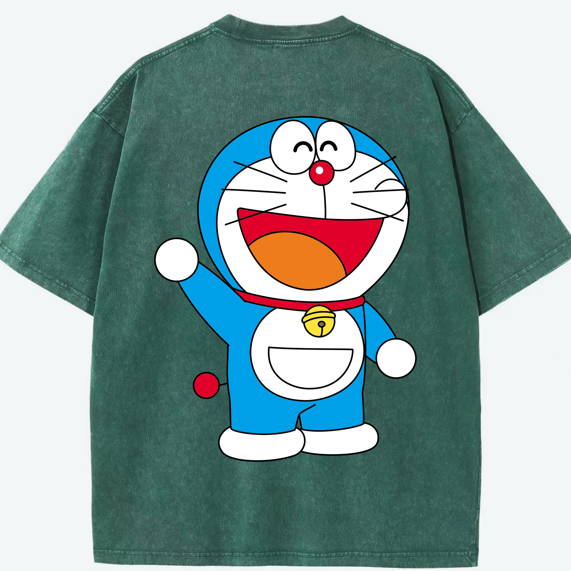 （画像用） ドラえもん Doraemon 綿100% ヴィンテージ風 半袖Tシャツ（背面プリント）